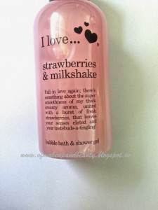 I Love….Strawberries and Milkshake bubble bath and Shower gel Review