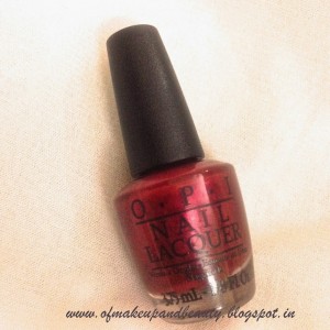 OPI Nail Lacquer, "I Am Not Really A Waitress" - NOTD and Review