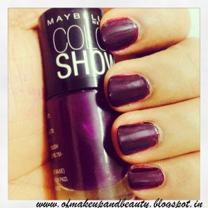 Maybelline Color Show Nail Polish - Crazy Berry !! Review and NOTD