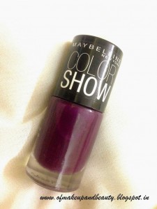 Maybelline Color Show Nail Polish - Crazy Berry !! Review and NOTD