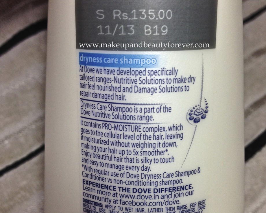dove shampoo for dry hair