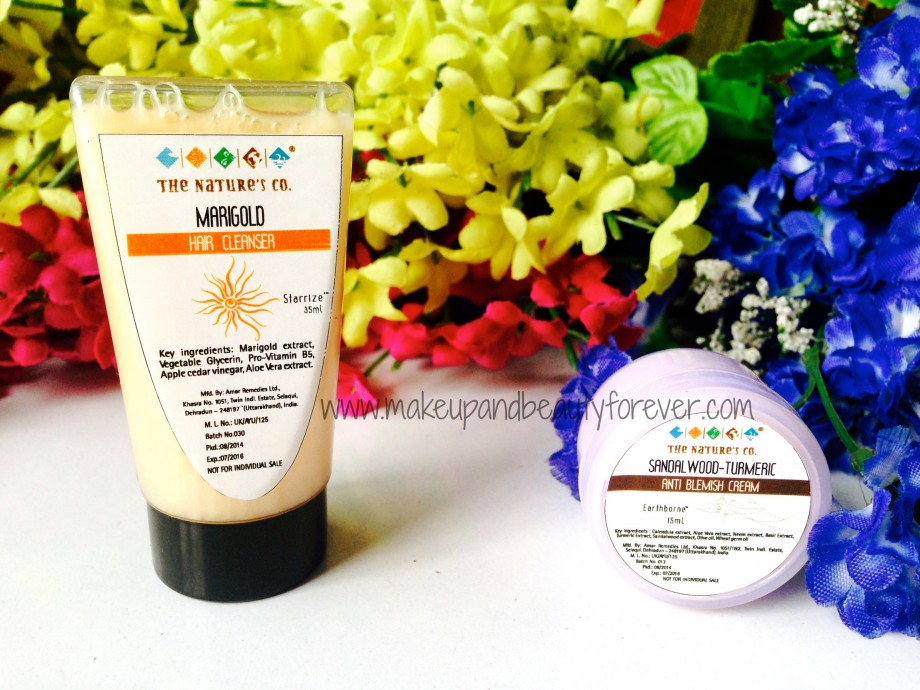 The Nature's Co Marigold Hair Cleanser Sandalwood Turmeric Anti Blemish Cream