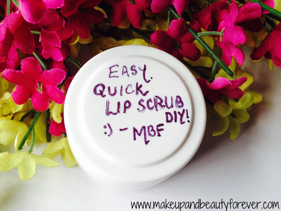 Easy Quick Lip Scrub DIY