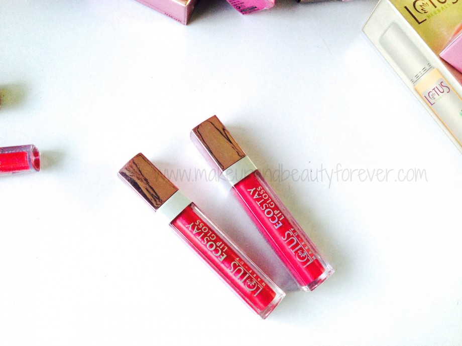 Lotus Herbals Ecostay Lipgloss all shades swatches and price
