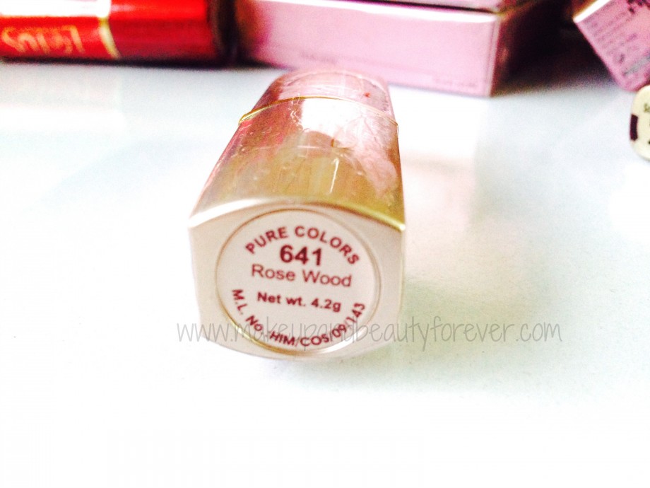 Lotus Herbals Pure Colours Lipstick in shade 641 Rose Wood