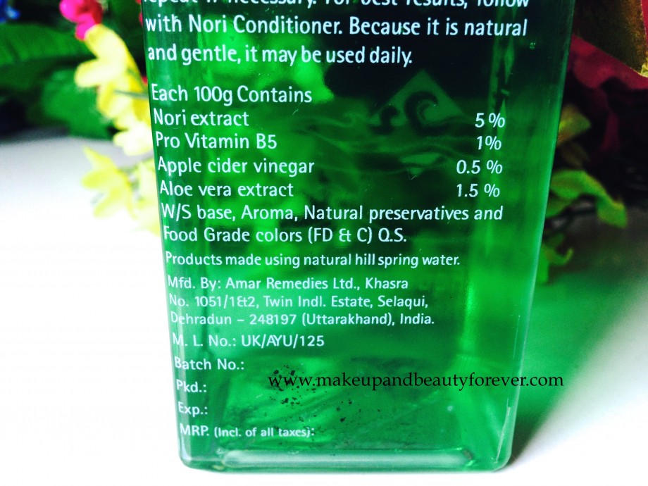 The Nature’s Co Nori Hair Cleanser Review