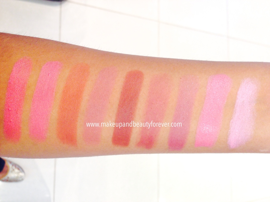 All Lakme 9 to 5 Matte Lipstick Lip Color Review, Shades, Swatches, Price and Details