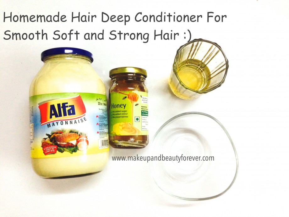 Do It Yourself - Homemade Hair Deep Conditioner with Apple Cider Vinegar, Mayonnaise and Honey for Smooth Soft and Strong Hair DIY