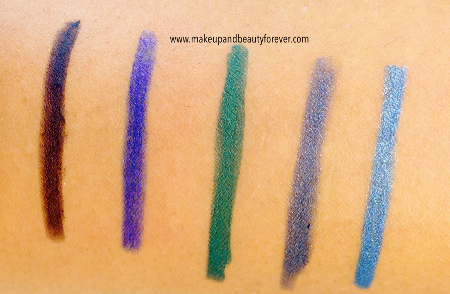 Lakme Absolute Forever Silk Eye Liner swatches Shades Available in India
