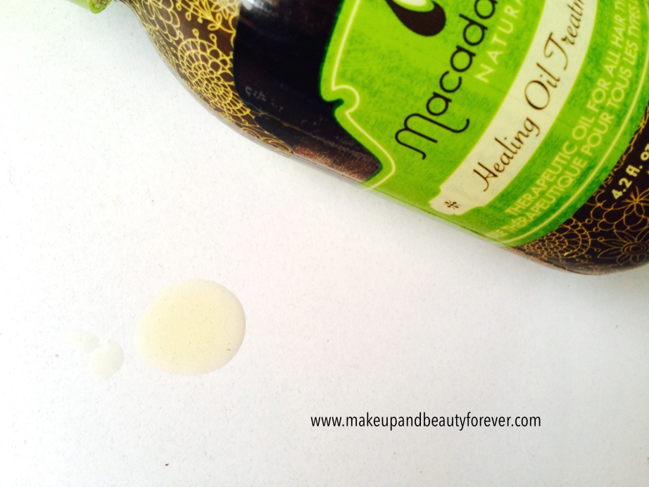 Macadamia Natural Oil Healing Oil Treatment Review swatch in India