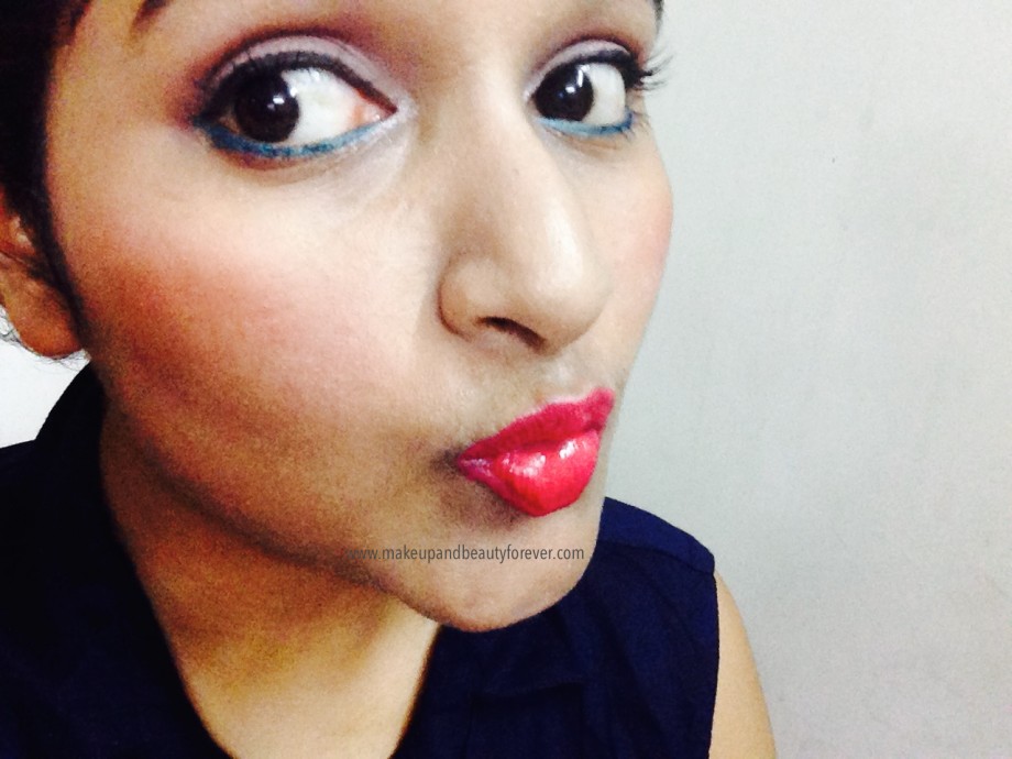 Maybelline Color Show Lipstick Cherry Crush 207 Review, Swatch, Price, FOTD Astha Goel