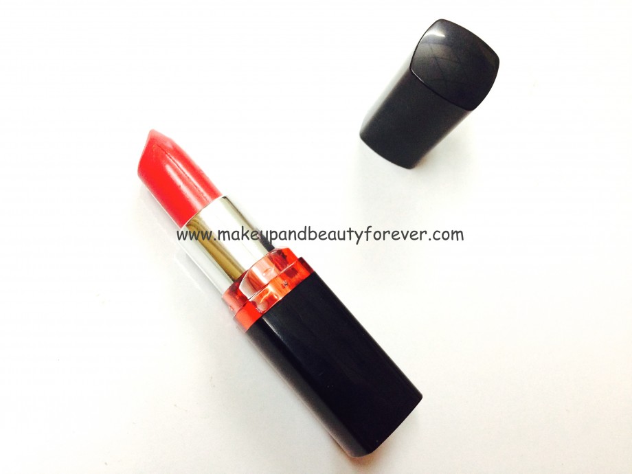 Maybelline Color Show Lipstick Cherry Crush 207 Review, Swatch, Price FOTD