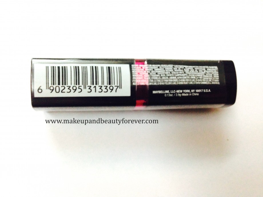 Maybelline ColorShow Lipstick Crushed Candy 103 Review, Swatch, Price, FOTD ingredients