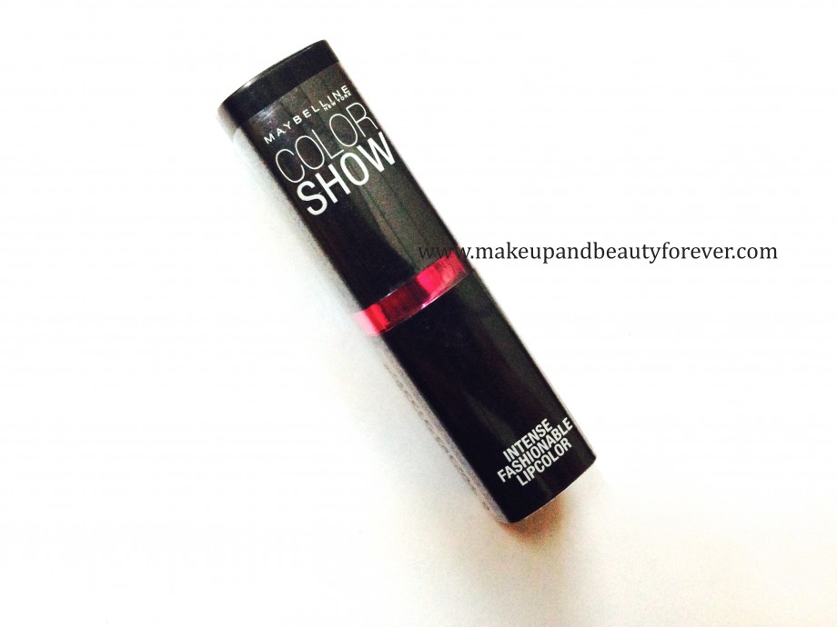 Maybelline ColorShow Lipstick Crushed Candy 103 Review, Swatch, Price, FOTD packaging
