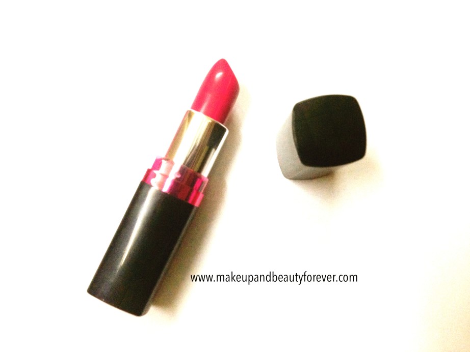 Maybelline ColorShow Lipstick Fuchsia Flare 110 Review, Swatch, Price, FOTD pictures
