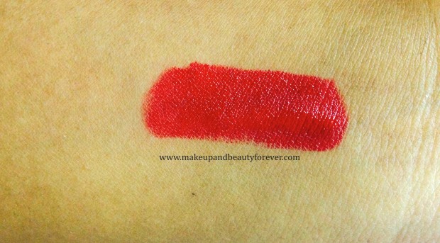 Maybelline ColorShow Lipstick Red Rush 211 Review, Swatch, Price, FOTD