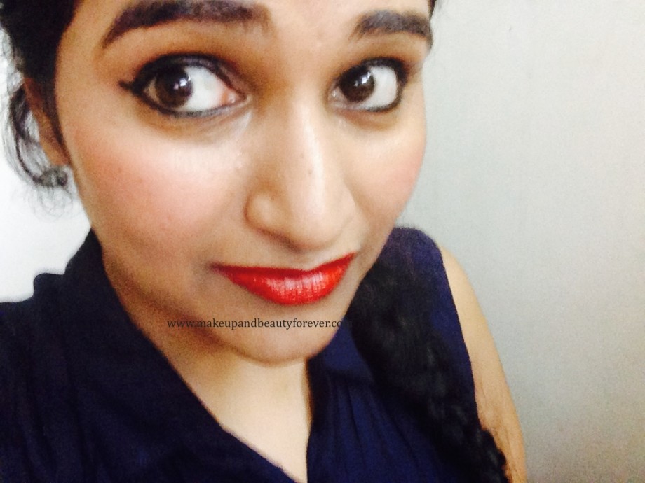 Maybelline ColorShow Lipstick Red Rush 211 Review, Swatch, Price, FOTD Astha