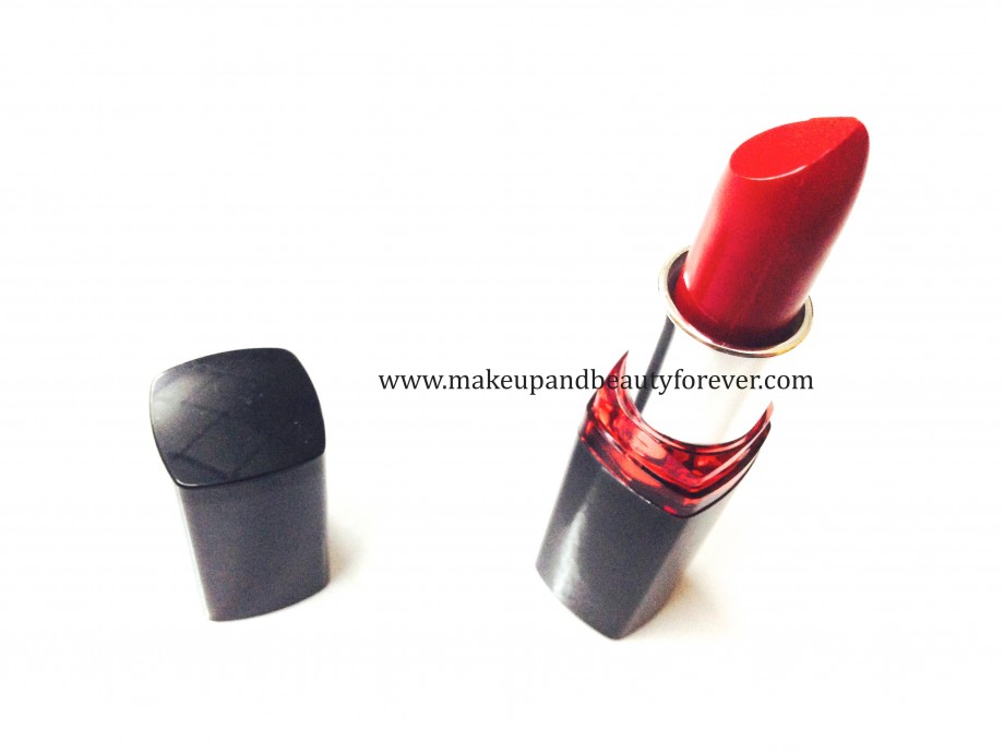Maybelline ColorShow Lipstick Red Rush 211 Review, Swatch, Price, FOTD Lipcolor