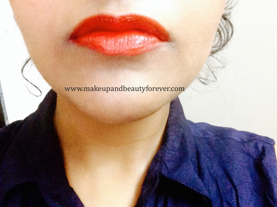 Maybelline ColorShow Lipstick Red Rush 211 Review, Swatch, Price, FOTD shades