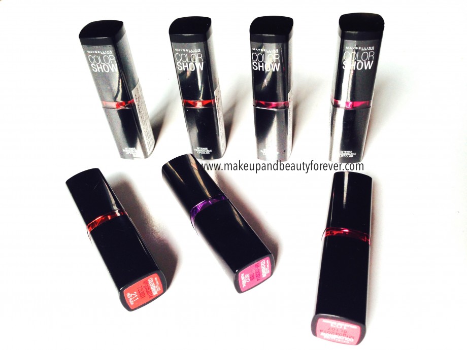 Maybelline ColorShow Lipsticks Review, Shades, Swatches Price and Details