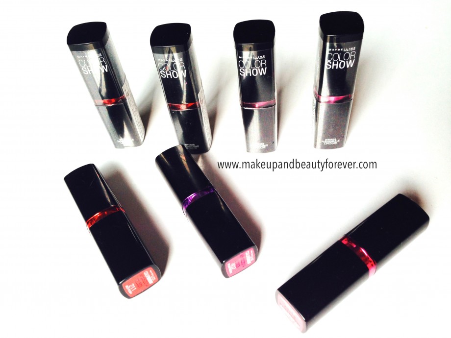 Maybelline ColorShow Lipsticks Review, Shades, Swatches, Price and Details