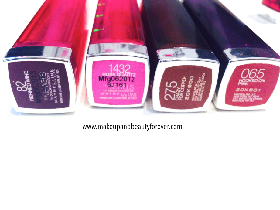 Maybelline The Jewels by Colorsensational Lipsticks Review, Shades, Swatches, Price and Details