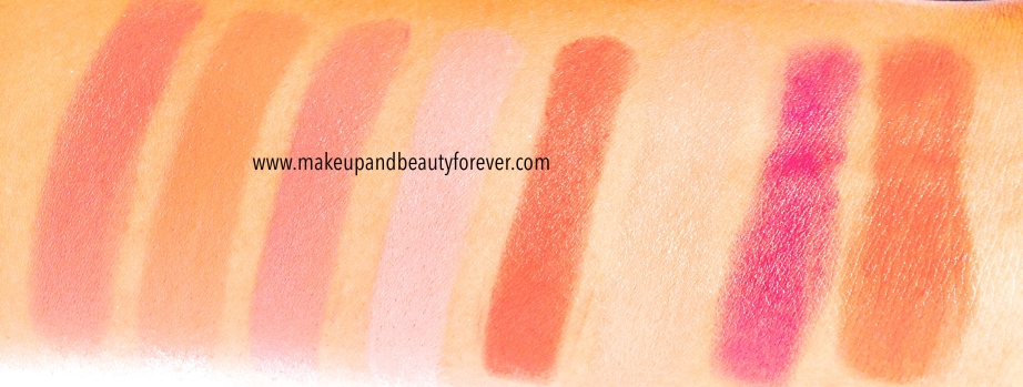 Revlon Colorburst Matte Balm in shades Sultry, Audacious, Unapologetic, Elusive, Standout, Mischievous, Shameless, Striking