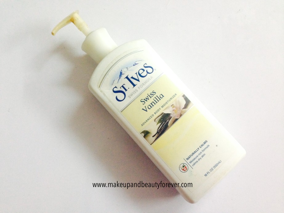 ST. Ives Swiss Vanilla Advanced Body Moisturizer Review