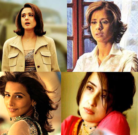 Indian Bollywood Actresses in Short Hair Styles