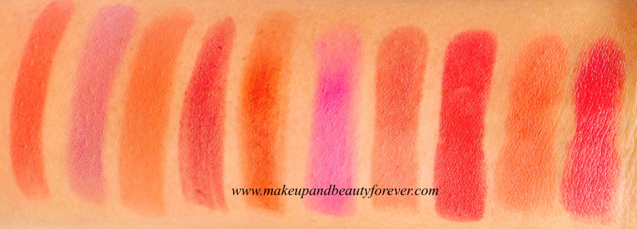 All Revlon Super Lustrous Lipstick Shades swatches Available in India MBF