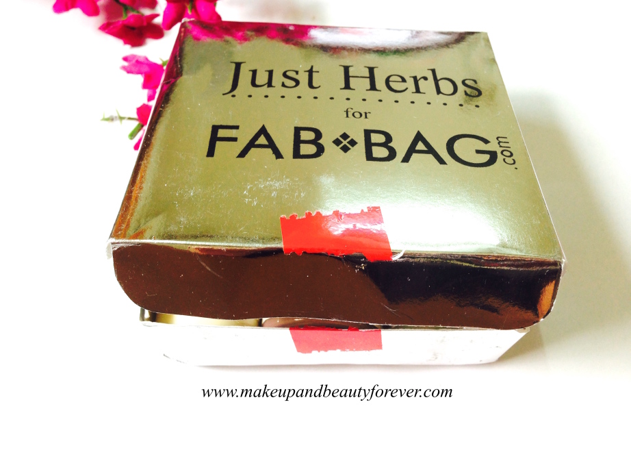 Just Herbs products Fab Bag October 2014 in India