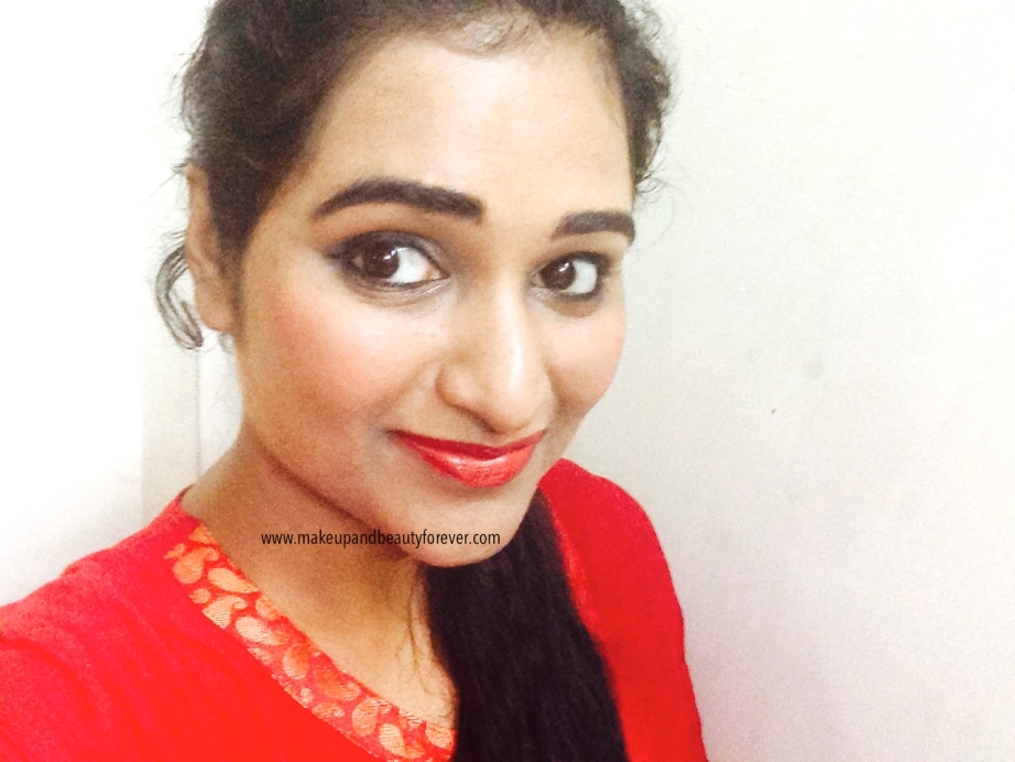 Maybelline ColorShow Lipstick Red My Lips 202 Review, Swatch, Price, FOTD Astha MBF