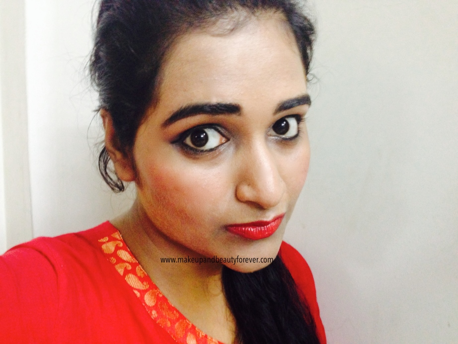 Maybelline ColorShow Lipstick Red My Lips 202 Review, Swatch, Price, FOTD Astha MBF India