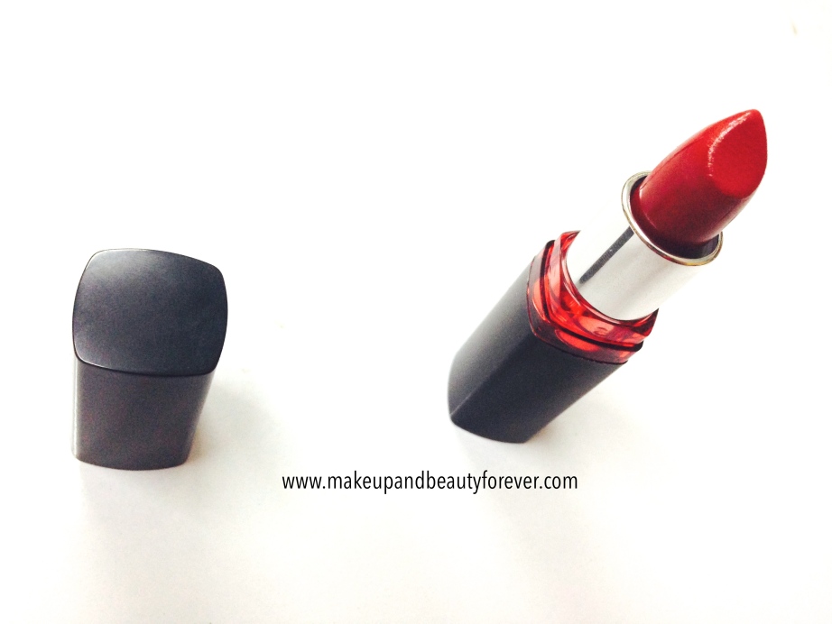 Maybelline ColorShow Lipstick Red My Lips 202 Review, Swatch, Price FOTD