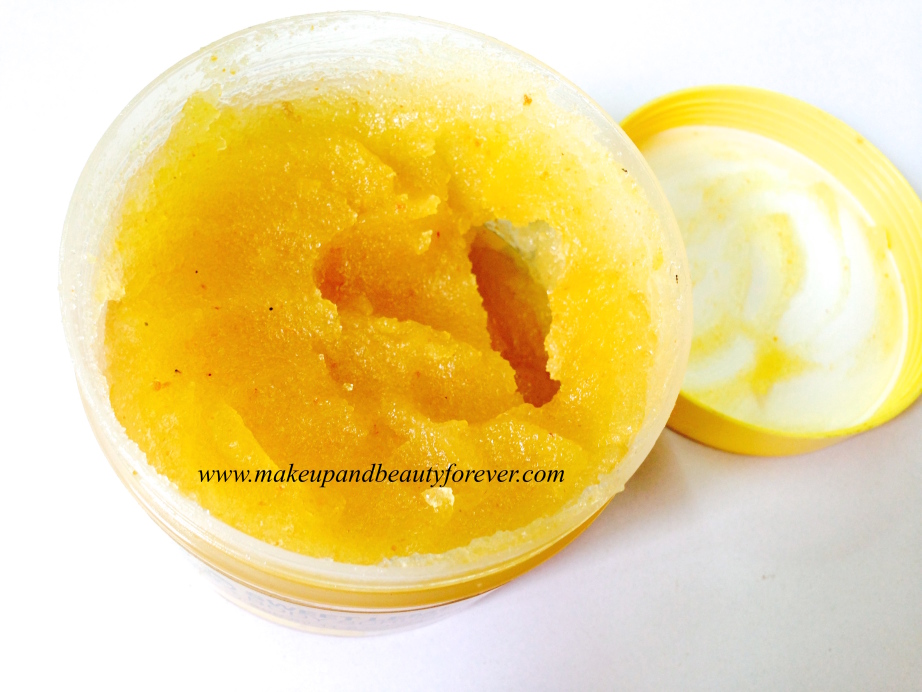 The Body Shop Sweet Lemon Body Scrub Review Indian makeup and beauty blog MBF