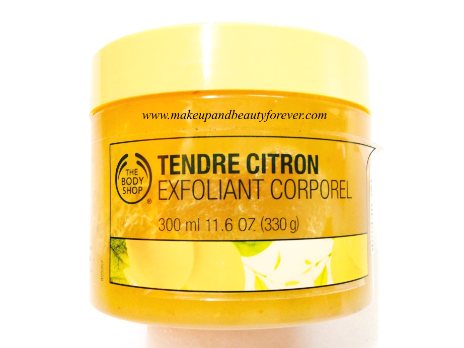 The Body Shop Sweet Lemon Body Scrub Review Makeup and beauty forever