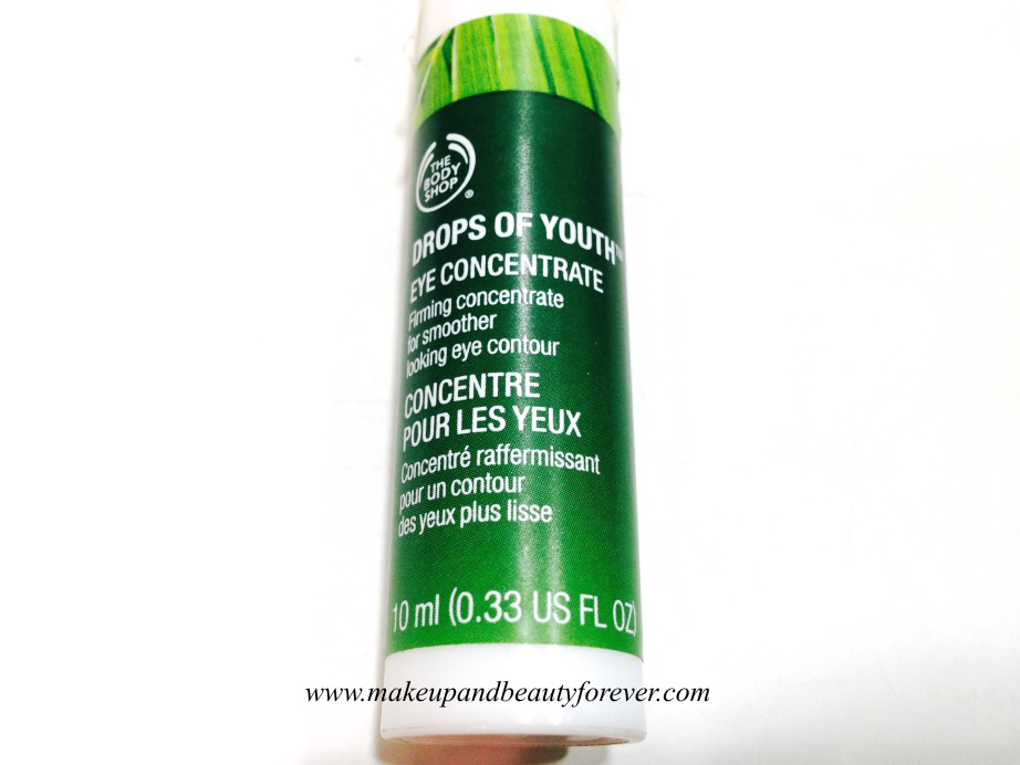 The Body Shop Drops Of Youth Eye Concentrate Review India