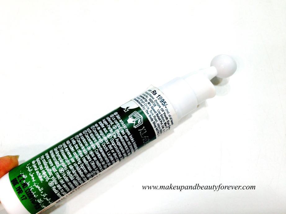 The Body Shop Drops Of Youth Eye Concentrate Review MBF India