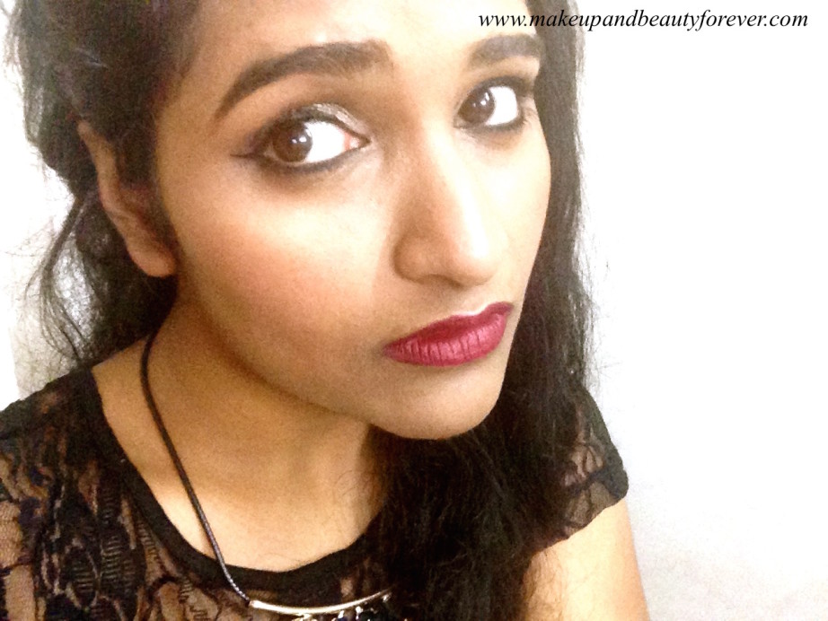 L’Oreal Color Riche Pure Reds Star Collection Pure Garnet Lipstick Review Swatch FOTD