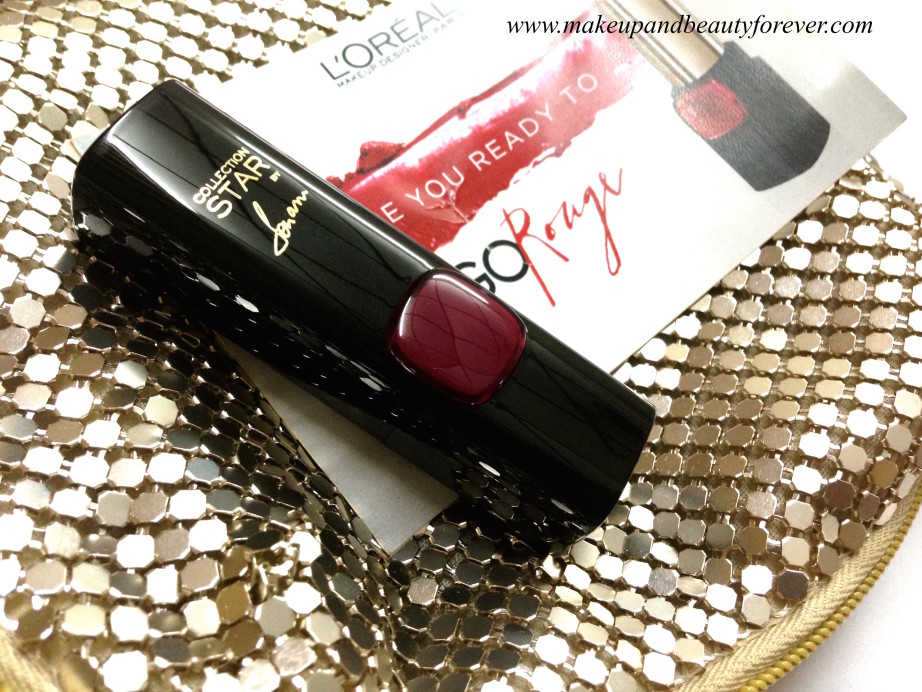 L’Oreal Color Riche Pure Reds Star Collection Pure Garnet Lipstick Review Swatch LOTD FOTD 4