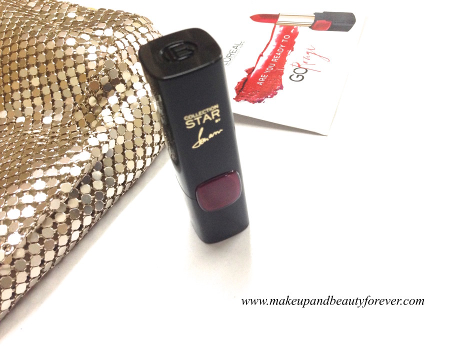 L’Oreal Color Riche Pure Reds Star Collection Pure Garnet Lipstick Review Swatch LOTD FOTD 5