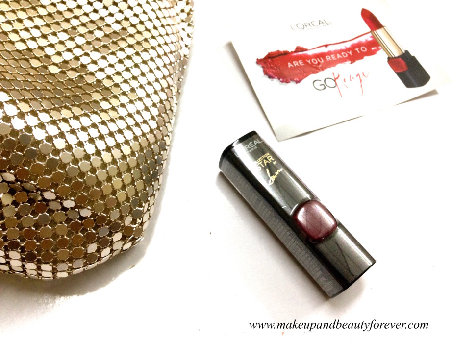 L’Oreal Color Riche Pure Reds Star Collection Pure Garnet Lipstick Review Swatch LOTD FOTD 7