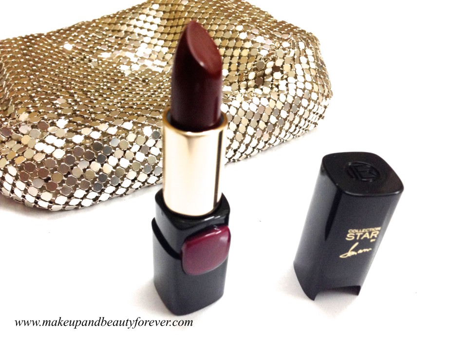 L’Oreal Color Riche Pure Reds Star Collection Pure Garnet Lipstick Review Swatch LOTD FOTD MBF