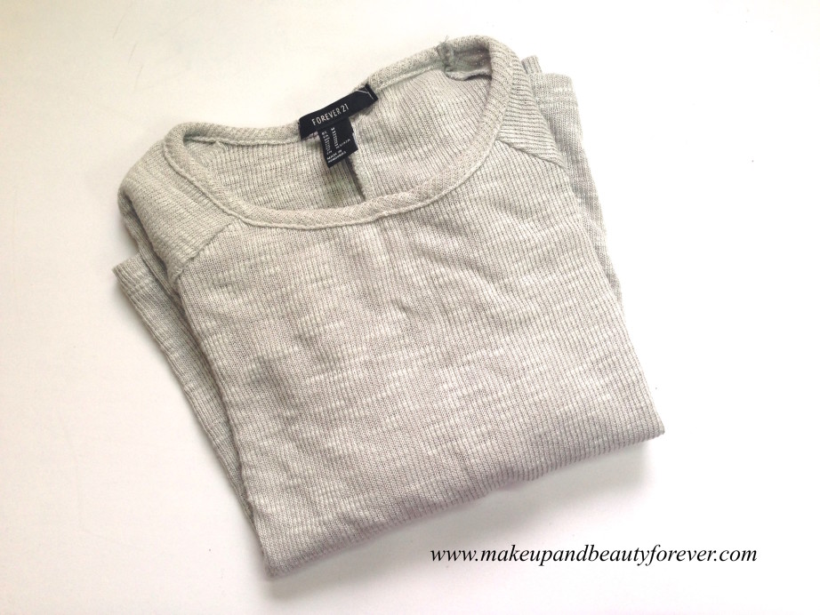 Forever 21 grey belly top