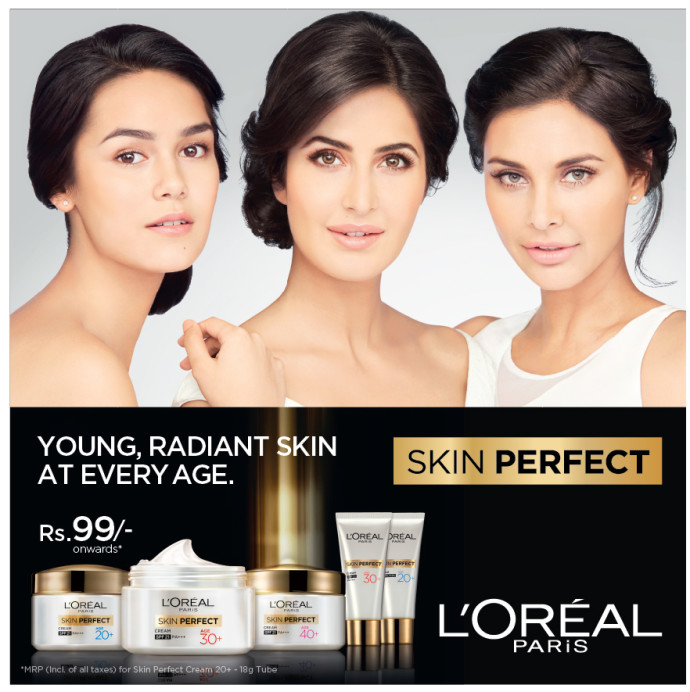 L'Oreal Paris India Skin Perfect Range - Skin Care for every Age Katrina Kaif Makeup and beauty forever