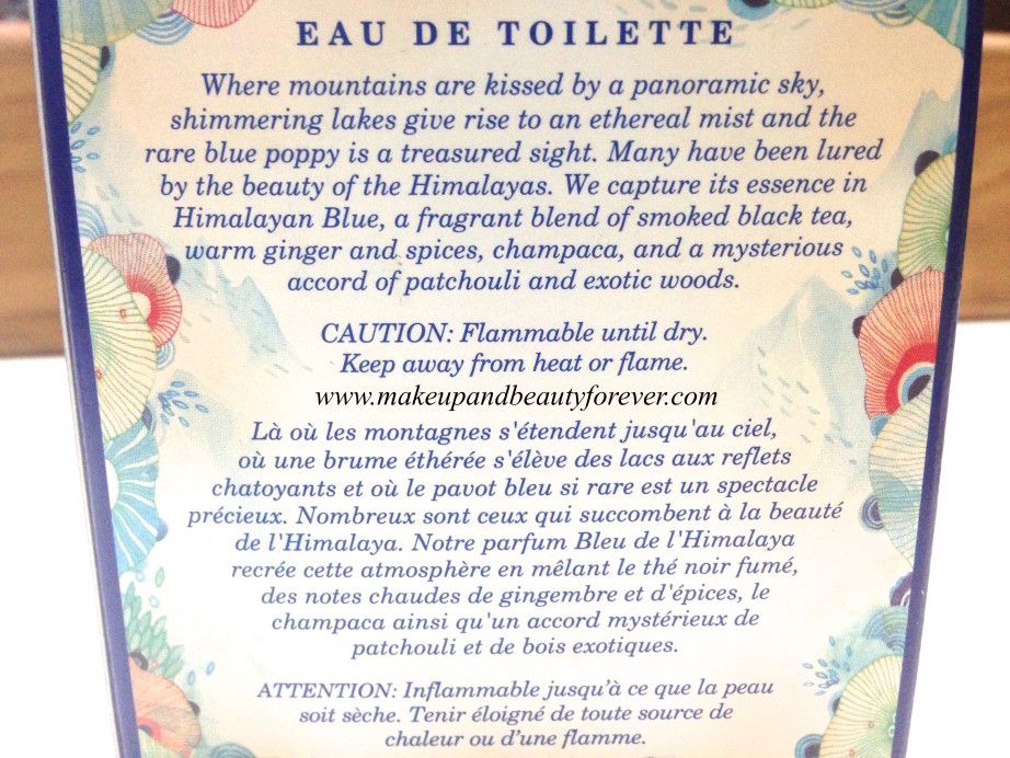 Crabtree & Evelyn Himalayan Blue Eau De Toilette Review about