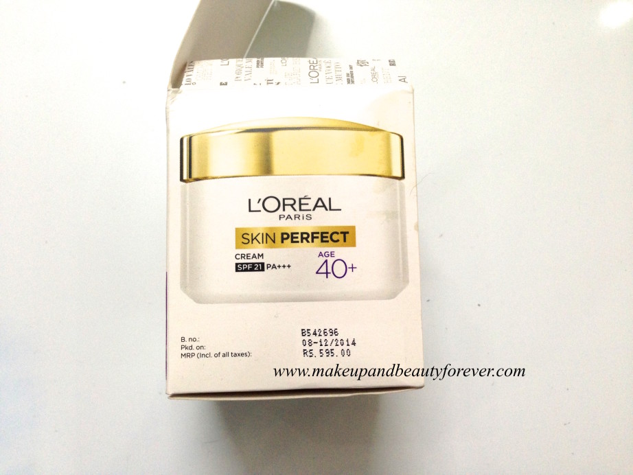 L'Oreal Paris Skin Perfect Anti-Aging + Whitening Cream For Age 40+ Review in India
