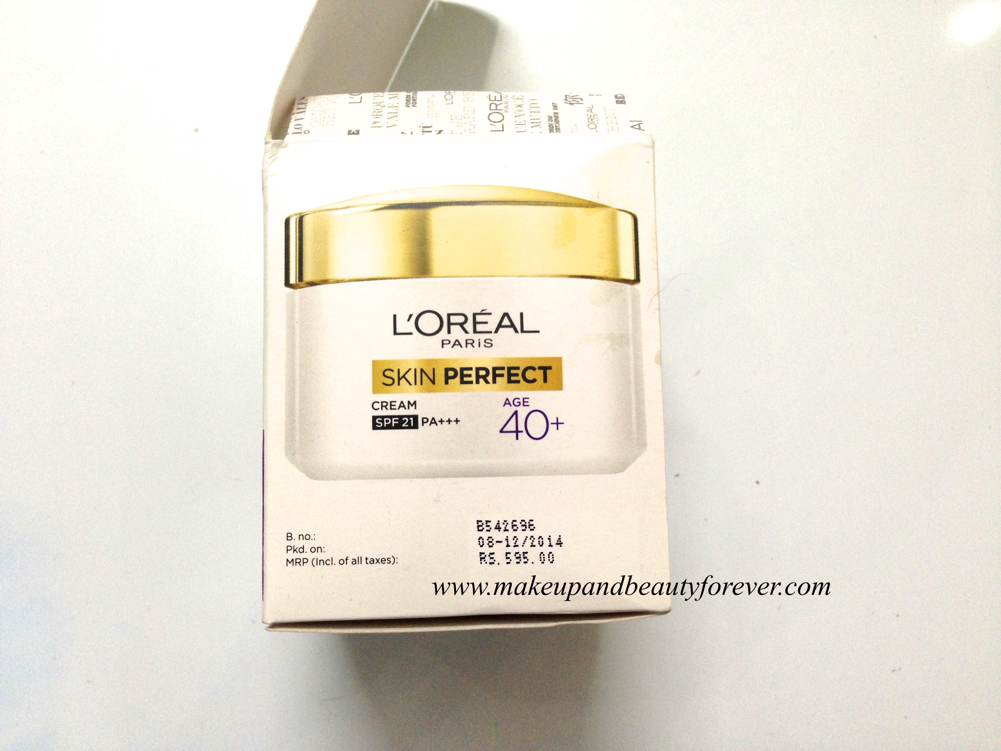 L'Oreal Paris Skin Perfect Anti-Aging + Whitening Cream For Age 40+ Review in India ...