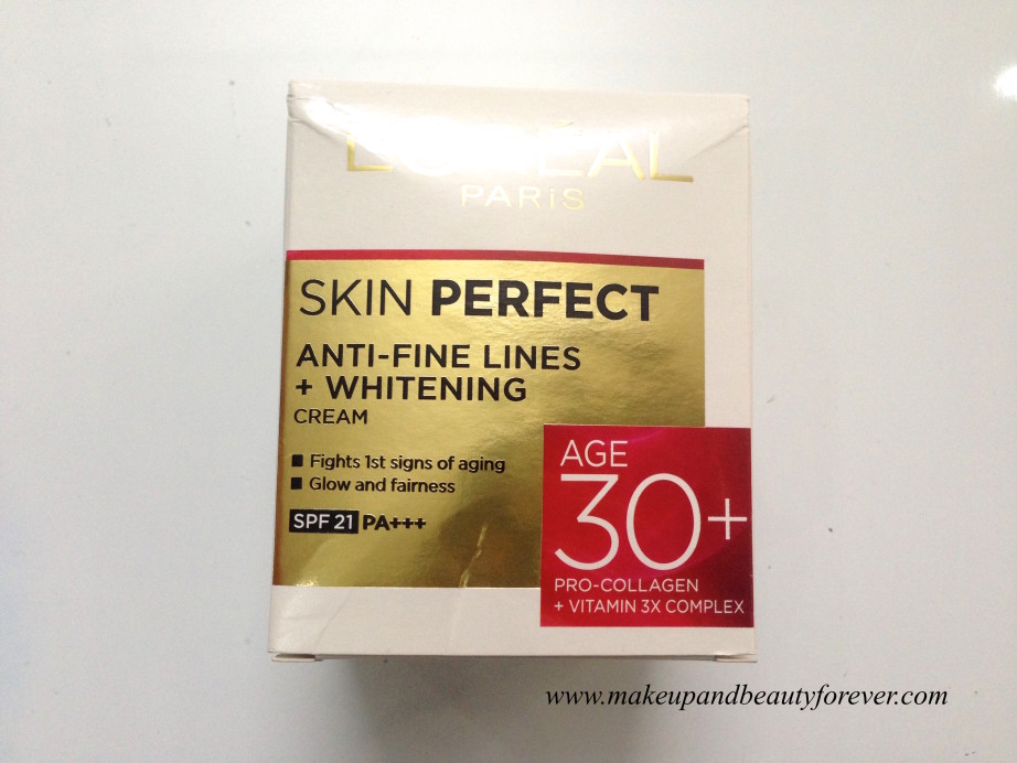 L’Oreal Paris Skin Perfect Anti-Fine Lines + Whitening for age 30+ Cream Review