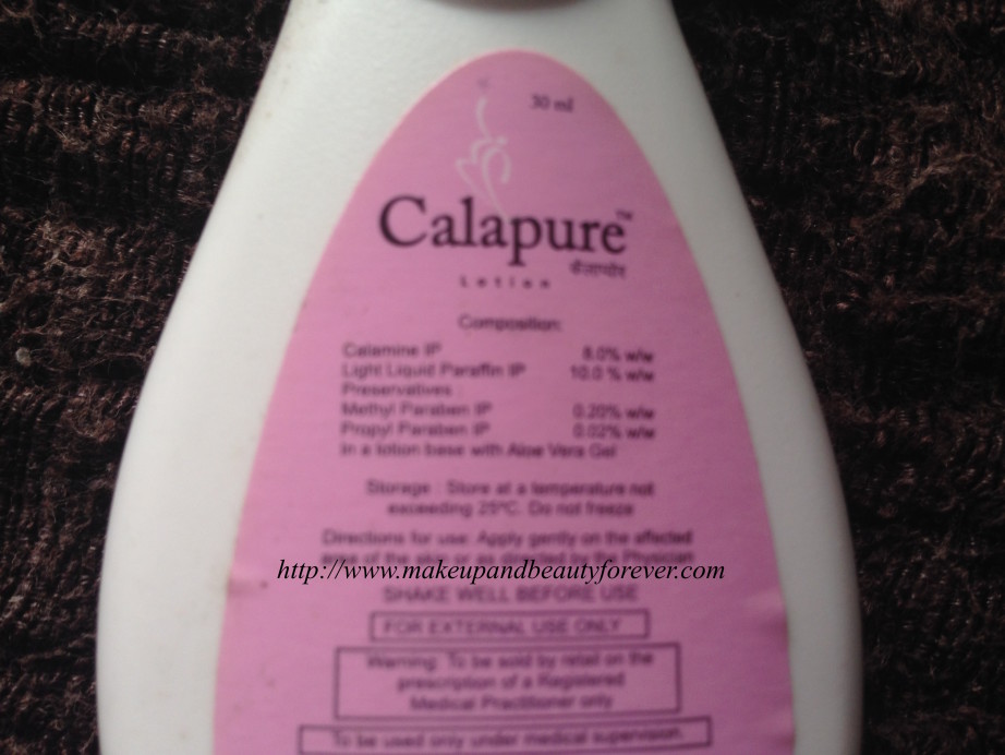 Calapure Calamine and Light Liquid Paraffin Lotion Review 2